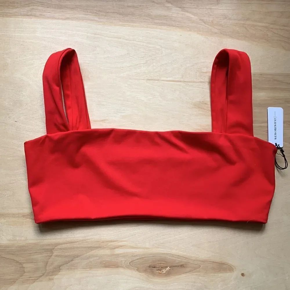 WeWoreWhat Red Bandeau Bra Top
